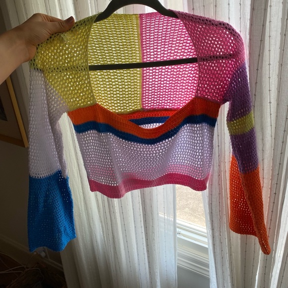 Colorblock knit sweater - trendy y2k - Picture 2 of 2